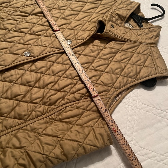 LL Bean Vest Women’s Large Tan Quilted Utility Field Hunting Plaid Lined NWOT - Picture 10 of 10